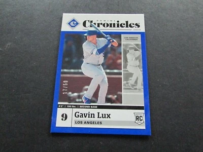 2020 Chronicles Gavin Lux Base Rookie Card #35 Blue Parallel 17/50 - Image 1 of 4