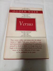 Ogden Nash ""VERSUS"" 6. Druck 1949 Dichter Geschichtenerzähler Vintage - Bild 1 von 6