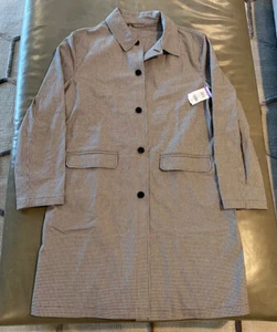 NWT Eidos Napoli Italy Stretch Cotton Car Coat Houndstooth 54 44 $1660 - Picture 1 of 9