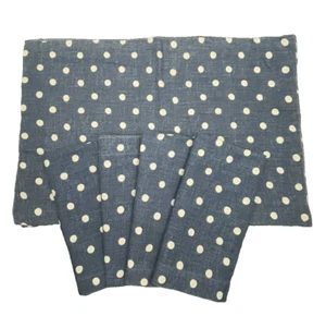 Tovagliette e tovaglioli 20x20 Pottery Barn blu 100% cotone chambray a pois - Foto 1 di 13