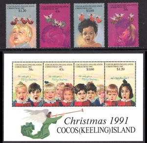 1991 Cocos Keeling Island Sc# 244-48 s/s - Christmas set. MNH Cv$13.75 - Picture 1 of 1