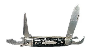 Imperial нож сделано в США 1956-88 Kamp King Campers мульти инструмент черный с рифленой - Изображение 1 из 4