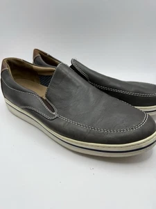 Johnston & Murphy 25-8309 Herren Schuhgröße 11 M Grau Leder Slipper Halbschuhe - Bild 1 von 6