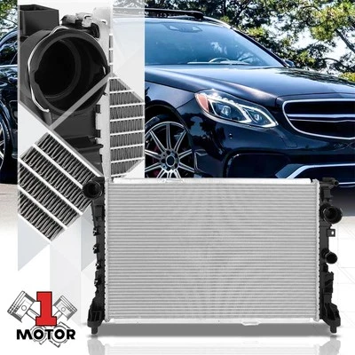 Aluminum Core Engine Cooling Radiator OE Style for 05-16 C63/E63/SLK55 AMG 13358 - Image 1 of 4