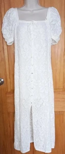 Zara Midi Dress Lace Lined White Medium - Picture 1 of 9