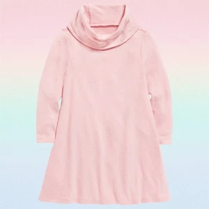 Old Navy Toddler Girl Plush-Knit Cowl-Neck Swing Dress Size 12-18 Months or 5T - Picture 1 of 2