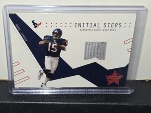 2003 Leaf Rookies & Stars Initial Steps Worn Shoe Rookie ANDRE JOHNSON /100 - Bild 1 von 3