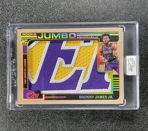 2024-25 Panini One And One Bronny James Jr. Rookie Jumbo Memorabilia Gold /10 - Picture 1 of 2