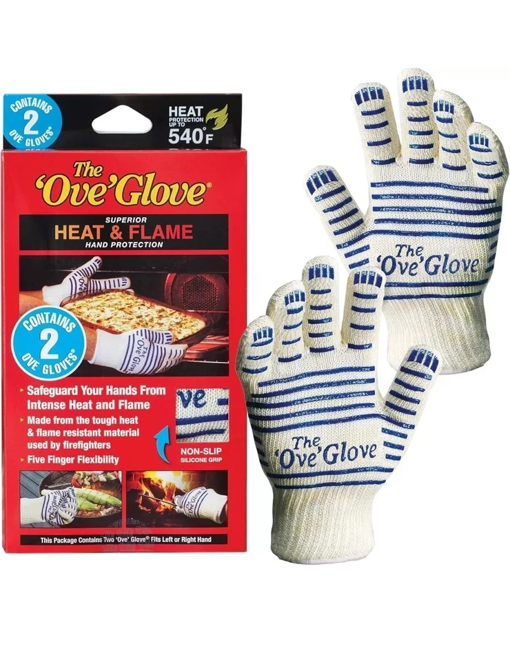 guante protección de manos calor y llama - Pack de 2 guantes mejor uso alta temperatura Foto 1 de 4