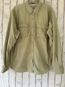 Exofficio Men’s Long Sleeve Vented Shirt Outdoors Green Shirt - Picture 1 of 5