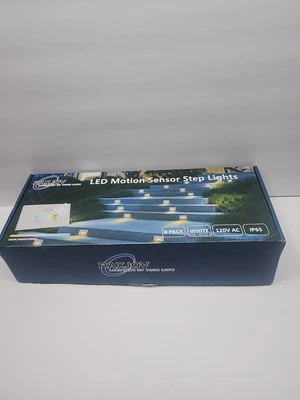 Adjustable Brightness Motion Sensor LED Step Lights - 8-Pack for Safety & Style - Image 1 of 2