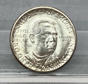 1951 Booker T Washington Commemorative Half Dollar - Picture 1 of 2
