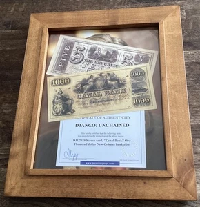 DJANGO UNCHAINED Original Movie Bank Note Props QUENTIN TARANTINO Premiere coa - Bild 1 von 5