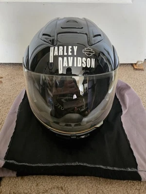 Harley Davidson HJC Black Modular SY-MAX Helmet Size Large With Bag - Image 1 of 4