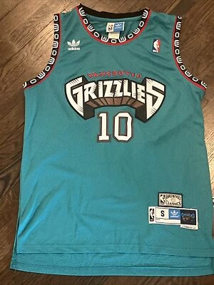 Camiseta deportiva Mike Bibby Vancouver Grizzlies para hombre talla pequeña Adidas verde azulado Foto 1 de 4