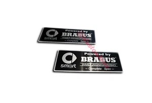Brabus Style Einstiegsleisten-Logo-Emblem-Set Smart Fortwo III 453 - Foto 1 di 10