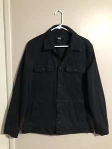 Paige Men'S Navy Blue Button Up Shirt Jacket Coat Size Medium - Picture 1 of 6
