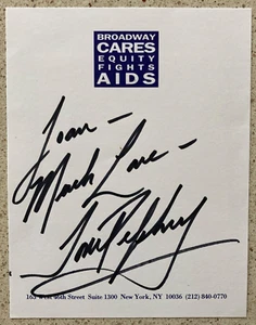 Tom Pelphrey Signed / Inscribed BCEFA Paper 4 1/2 “ X 5 1/2” Guiding Light Ozark - Picture 1 of 1