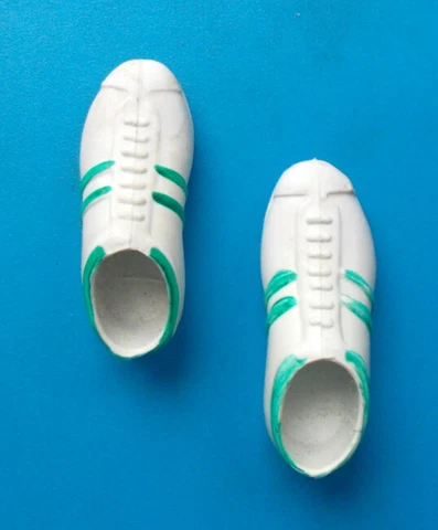 1970 JOE NAMATH 12" mego NY Jets figure White FOOTBALL SHOES w Green Stripes tb Cover