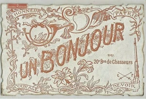 C.P.A / THÈME / CHASSES DIVERS / UN BONJOUR 20 BON DE CHASSEURS - Imagen 1 de 1