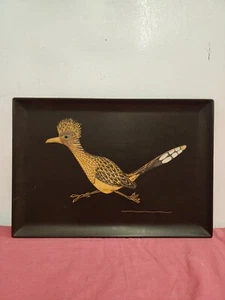 Vintage Couroc of Monterey, Inlaided Black Satin Phenolic Resin Serving Tray - Picture 1 of 15