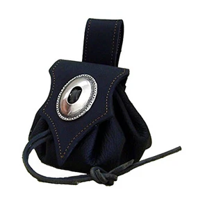 Ducat bag money cat leather bag black medieval leather purse Choncha - Picture 1 of 2
