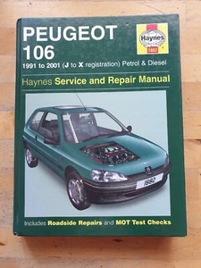 Peugeot 106 (Petrol & Diesel) Haynes Workshop Manual 1991-2001 - Picture 1 of 7