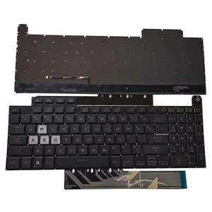 New For Asus TUF Gaming F15 FX517ZC FX517ZE FX517ZM FX517ZR US Keyboard Backlit - Afbeelding 1 van 2