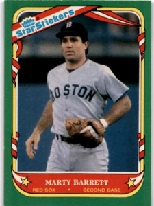 MARTY BARRETT 1987 Fleer Star Stickers #5 Boston Red Sox - Picture 1 of 2