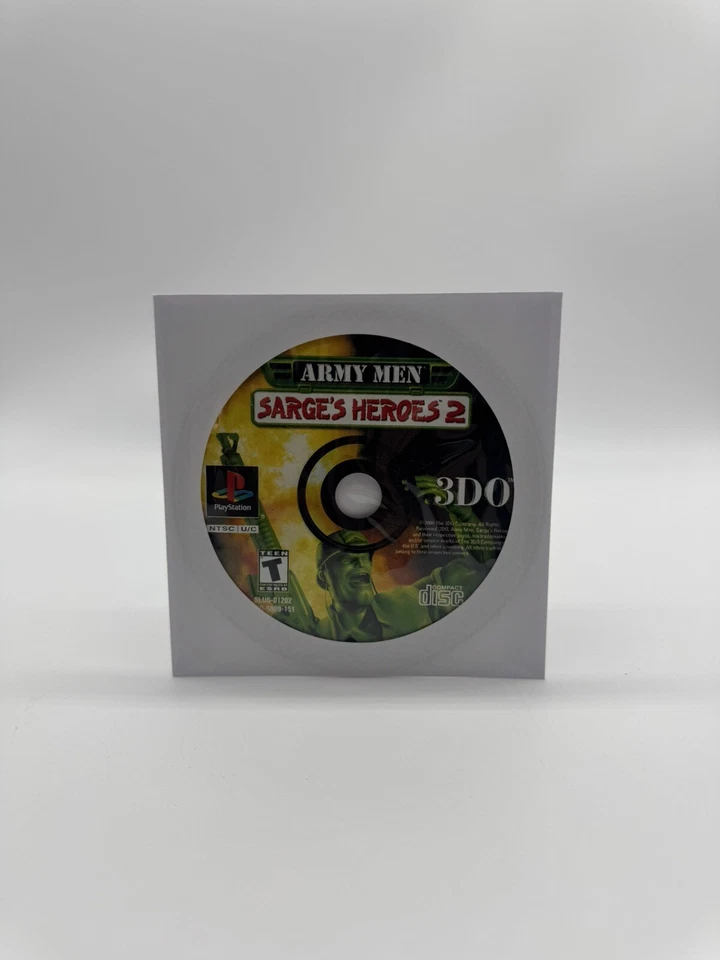 Army Men Sarge’s Heroes 2 3DO (PS1, Sony Playstation 1 ) Disc Only Tested - Image 1 of 1