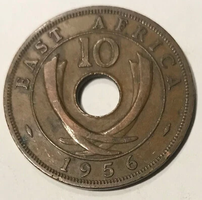 1956 British East Africa 10 Cents Coin XF - Image 1 of 2