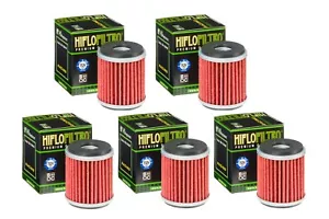 Hiflofiltro Oil Filter (x 5) Fits YAMAHA YZF450 YFZ450R (2007 to 2024) - Picture 1 of 7