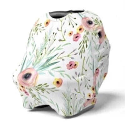 NEW! Multi-Use 5-IN-1 BABY COVER in Watercolor Floral – Carseat, Stroller, Cart+ - Image 1 of 4