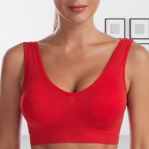Women Sports Bra Vest Breathable Support Breast Plus Size Wire Free Women - Picture 1 of 18