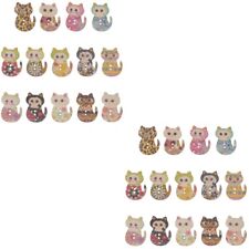  100 Pcs Cat Shaped Button Retro Decor Buttons for Sewing Cute