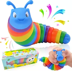 Cevioce Fidget Slug Spielzeug, Sensorisches Slug Fidget Spielzeug für Kinder & Erwachsene, 1 Stück Autismus - Bild 1 von 12