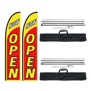 VEVOR Open Flags for Business Advertising Flags and Poles for Outside 16.3 FT - Picture 1 of 12