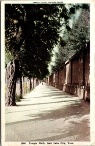 Vintage Salt Lake City Utah UT Tempelspaziergang 1910er Postkarte - Bild 1 von 2