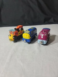 3 PC Lot 4" Chugginton Skylar, Brewster, Speedy McAllister Wood Plastic TOMY  - Picture 1 of 9