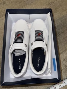 NIB New Nautica Womens Nitara Stripe Slip On Sneakers US 9.5 Boat Casual Sneaker - Picture 1 of 6