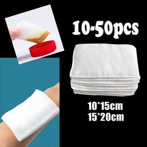 10-100Pcs Disposable Cotton Gauzes Pad Absorbent Cotton Sterile Wound Dressing - Picture 1 of 14