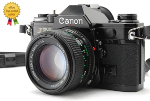 [Fast neuwertig] Canon AE-1 schwarze analoge Spiegelreflexkamera 35 mm neu FD 50 mm F1.4 aus Japan - Bild 1 von 9