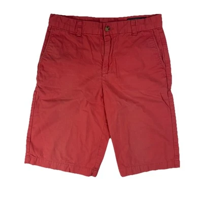 Vineyard Vines Boys’ Coral Red Cotton Whale Logo Shorts Adjustable Waist Size 16 - Image 1 of 4
