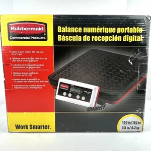Rubbermaid Digital Receiving Scale 400 lb Capacity 12x12 Platform Commercial New - Picture 1 of 4