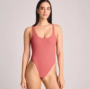 itamin A Damen Badeanzug Terracotta Struktur U-Ausschnitt Einteiler Größe XS - Bild 1 von 9