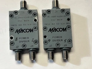 M/ACOM 2089-6204-00 8,0-12,4 GHz RF SMA Divisore di Alimentazione, LOTTO DI 2 - Foto 1 di 4