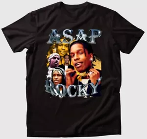 Hot Asap Rocky Hip Hop Rap Black Cotton 100% Size S To 4XL Shirt TT129 - Picture 1 of 7