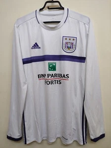 Anderlecht Away Shirt 2016 2017 Adidas Long Sleeve Jersey L/S Maillot Football L - Picture 1 of 9