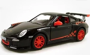 New Kinsmart 2010 Porsche 911 GT3 RS Diecast Toy Model 1:36 Pull Action Black - Picture 1 of 1
