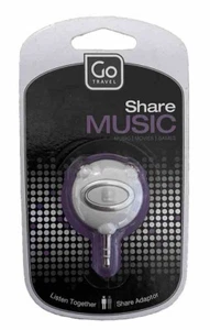 Go Travel Musik-Share-Adapter 2 Kopfhörer Verwendung auf 1 Player NEU UND VERPACKT kostenloser Versand im Vereinigten Königreich - Bild 1 von 2